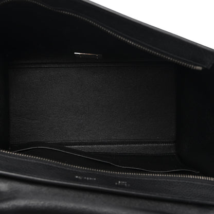 Celine Drummed Calfskin Suede Small Trapeze Black 5 of 10