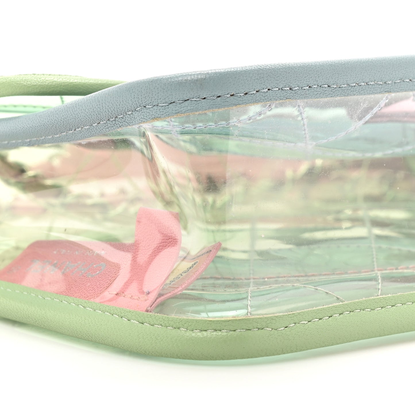 Lambskin PVC Quilted Medium Coco Splash Flap Blue Green