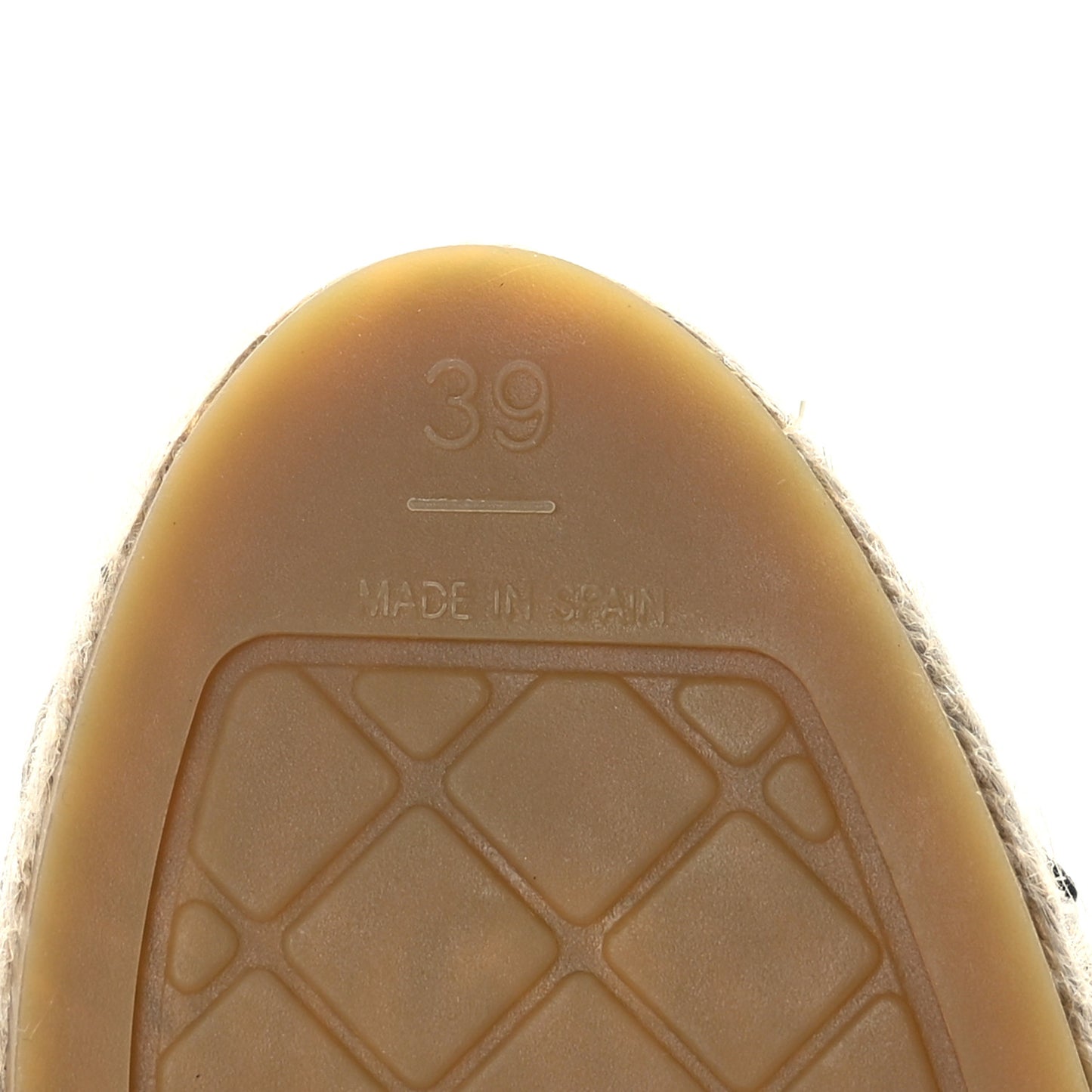 Lambskin CC Espadrilles 39 Beige Black