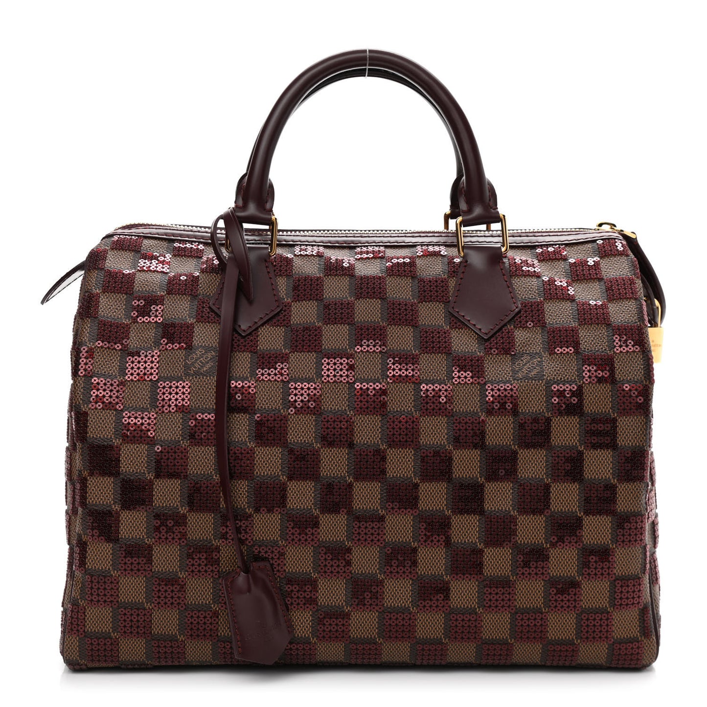 Damier Paillettes Speedy 30 Rouge