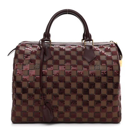 Louis Vuitton Damier Paillettes Speedy 30 Rouge 1 of 11