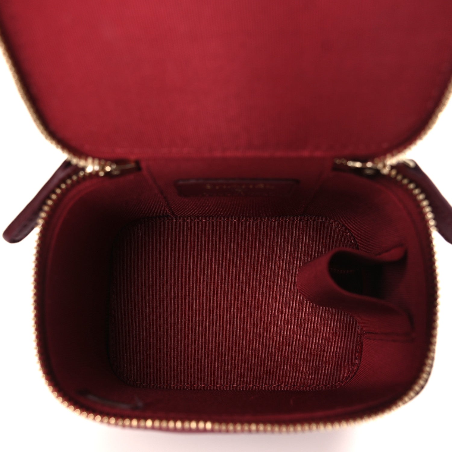 Chanel Lambskin Quilted Mini Top Handle Vanity Case With Chain