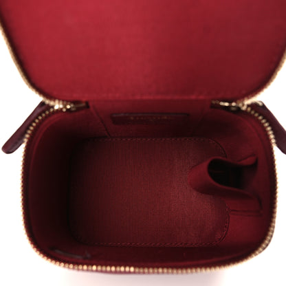 Chanel Lambskin Quilted Mini Top Handle Vanity Case With Chain Burgundy 5 of 10