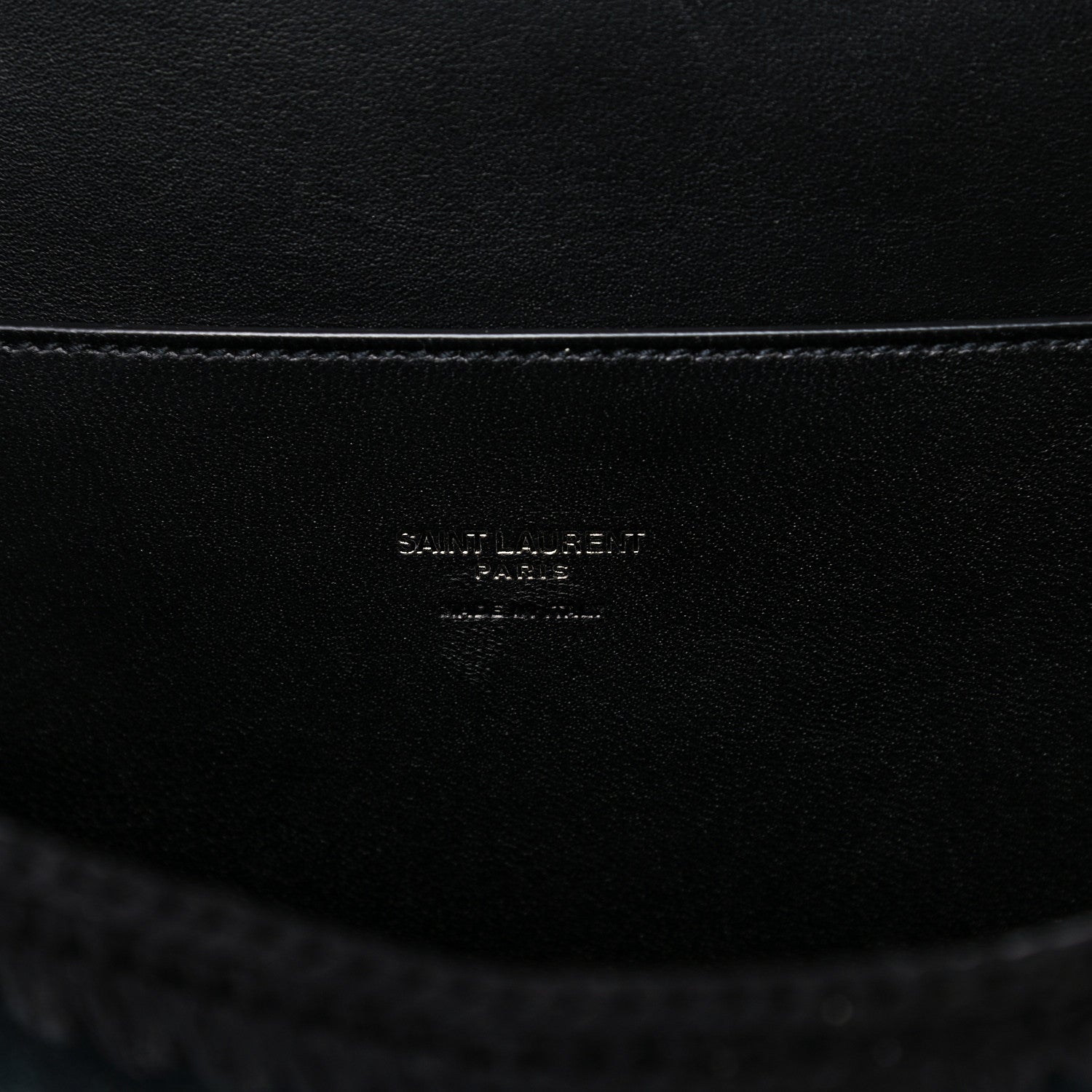 Saint Laurent Suede Monogram Medium Kate Whipstitch Shoulder Bag Black 6 of 10