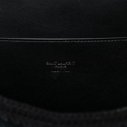 Saint Laurent Suede Monogram Medium Kate Whipstitch Shoulder Bag Black 6 of 10