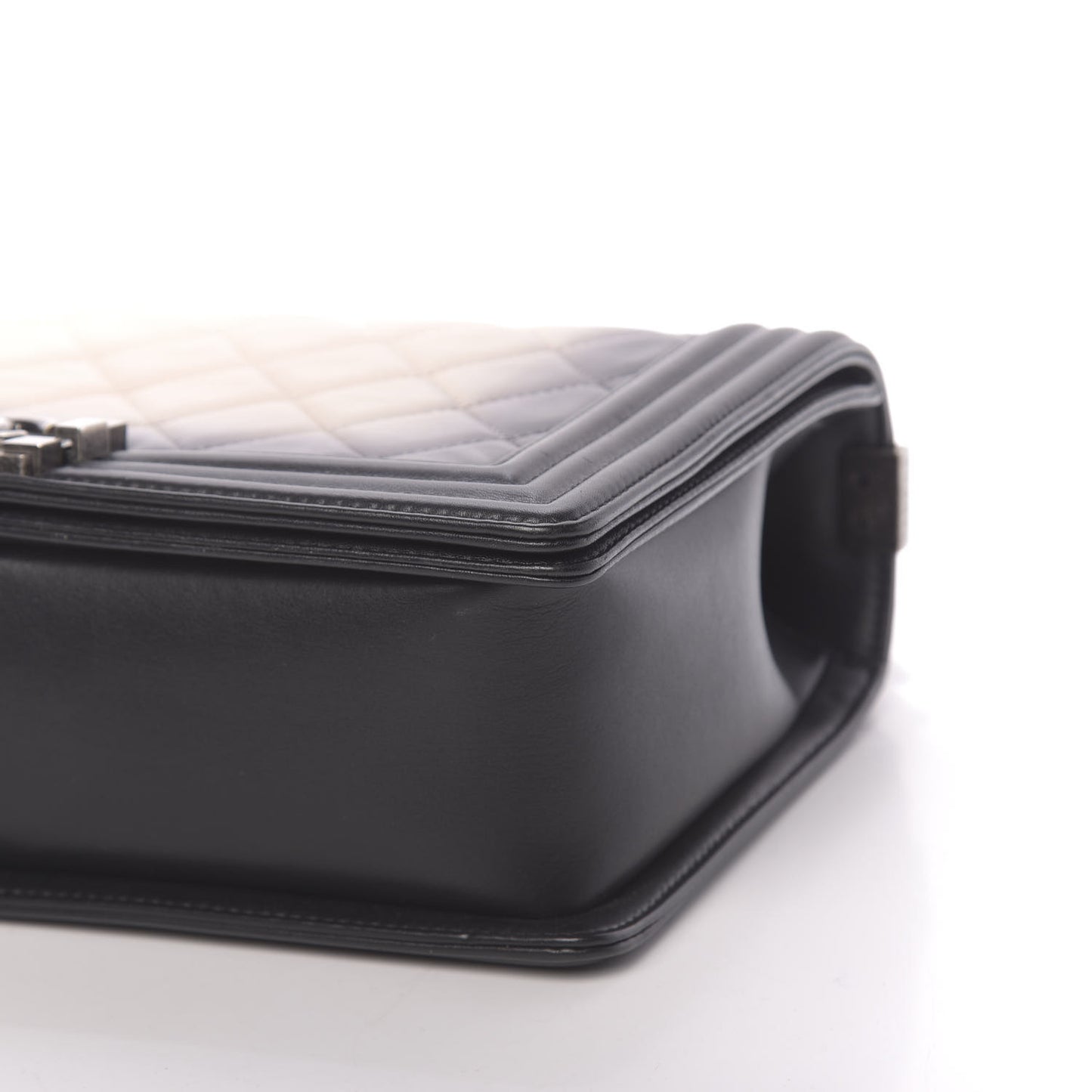 Calfskin Ombre Quilted New Medium Boy Flap Black Beige