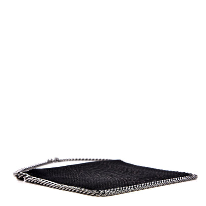 Stella McCartney Metallic Snake Embossed Velvet Falabella Clutch Black 3 of 7
