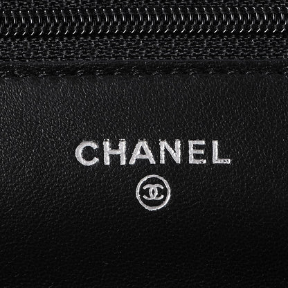 Chanel Lambskin Quilted Wallet On Chain WOC Black 6 of 7