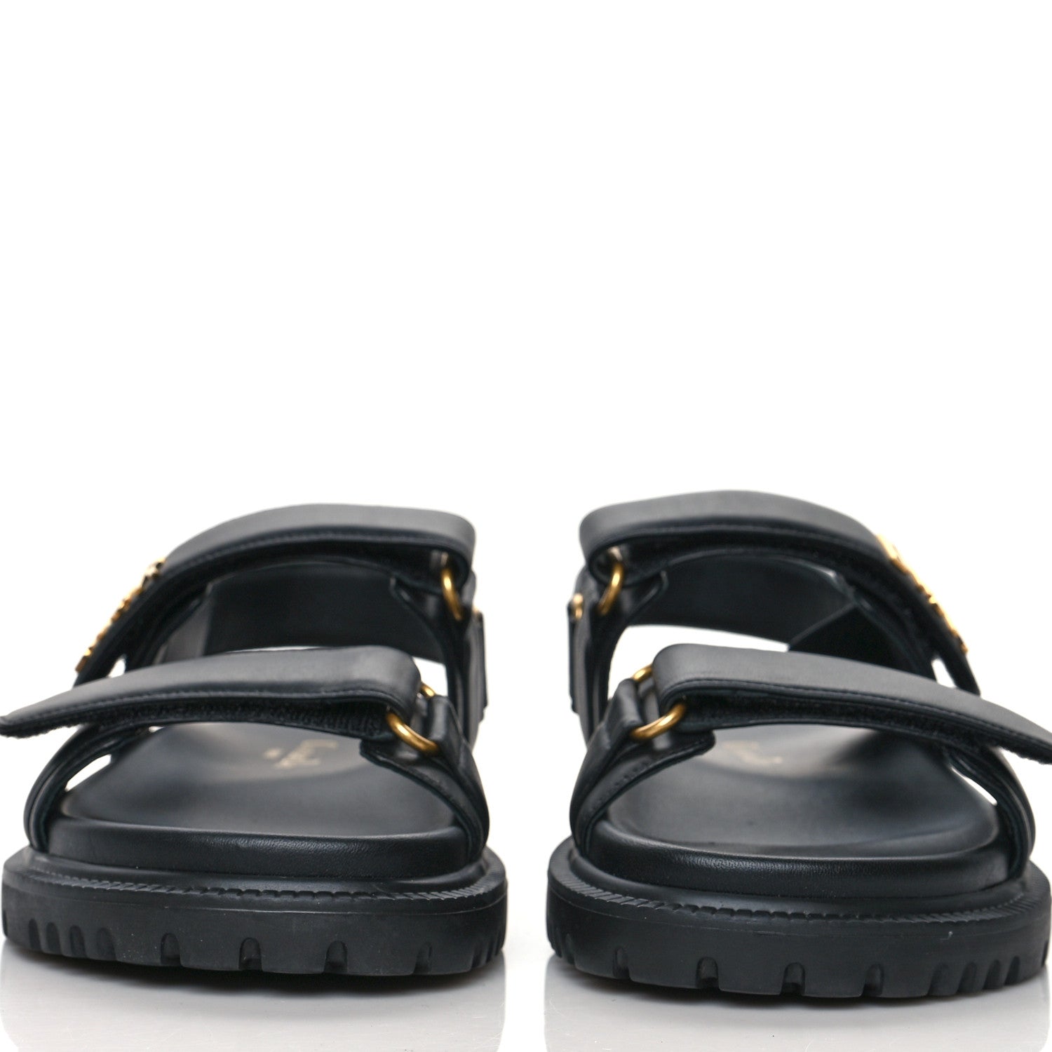 Christian Dior Lambskin Dioract Sandals 36 Black 2 of 9