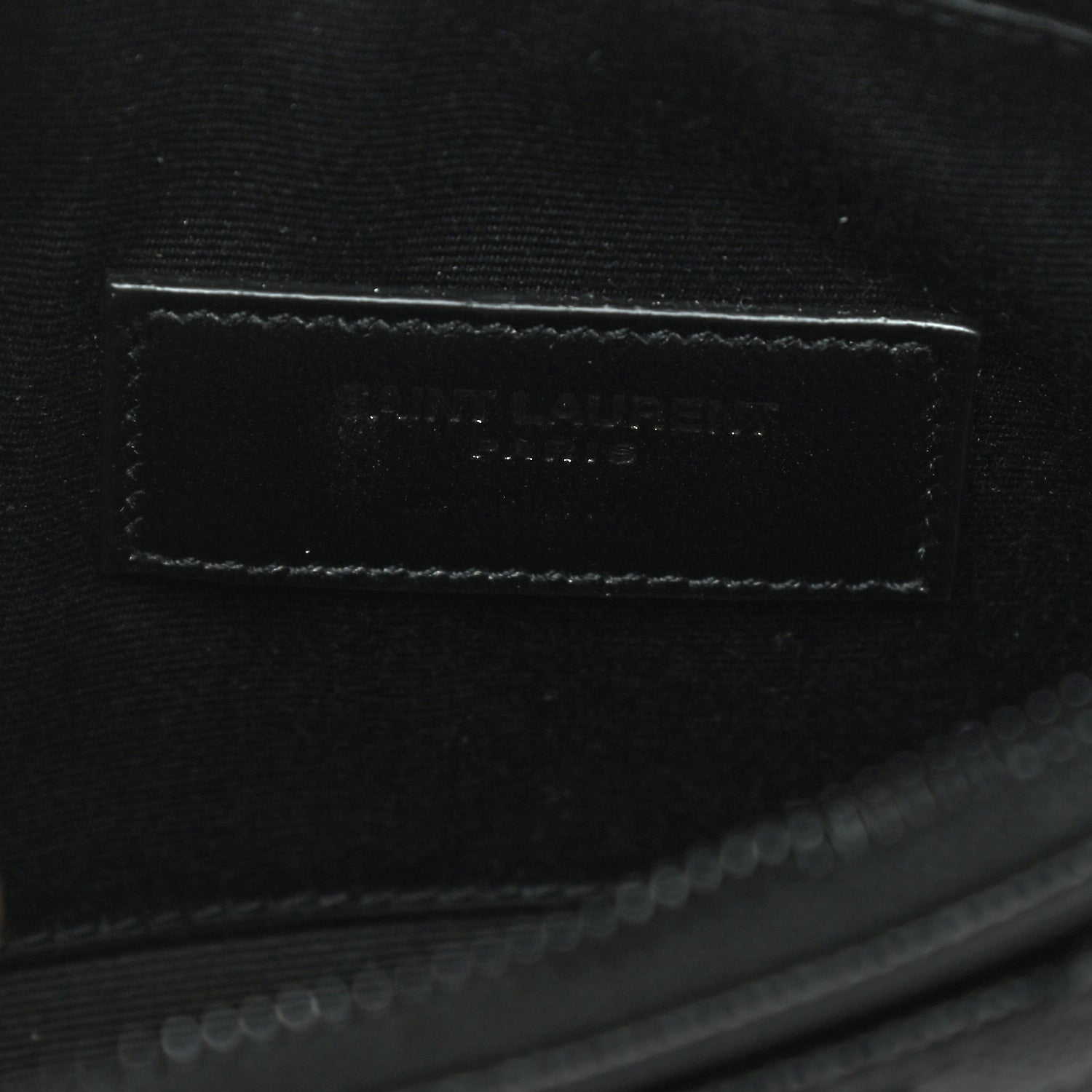 Saint Laurent Grain De Poudre Chevron Monogram Bill Pouch Black 6 of 10