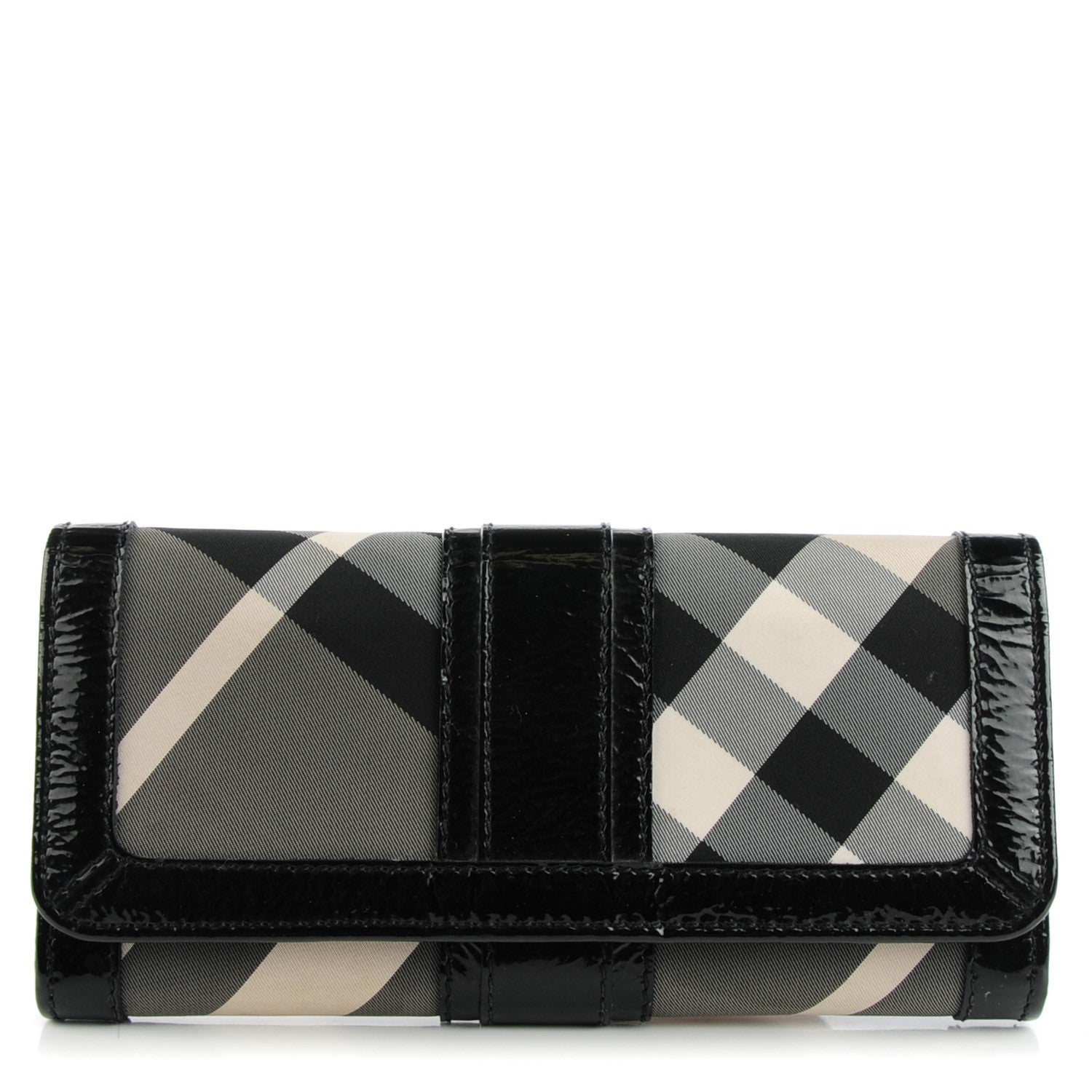Burberry Beat Check Penrose Continental Wallet Black 1 of 7