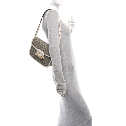 Gucci GG Supreme Monogram Horsebit 1955 Shoulder Bag Beige Mystic White 2 of 10
