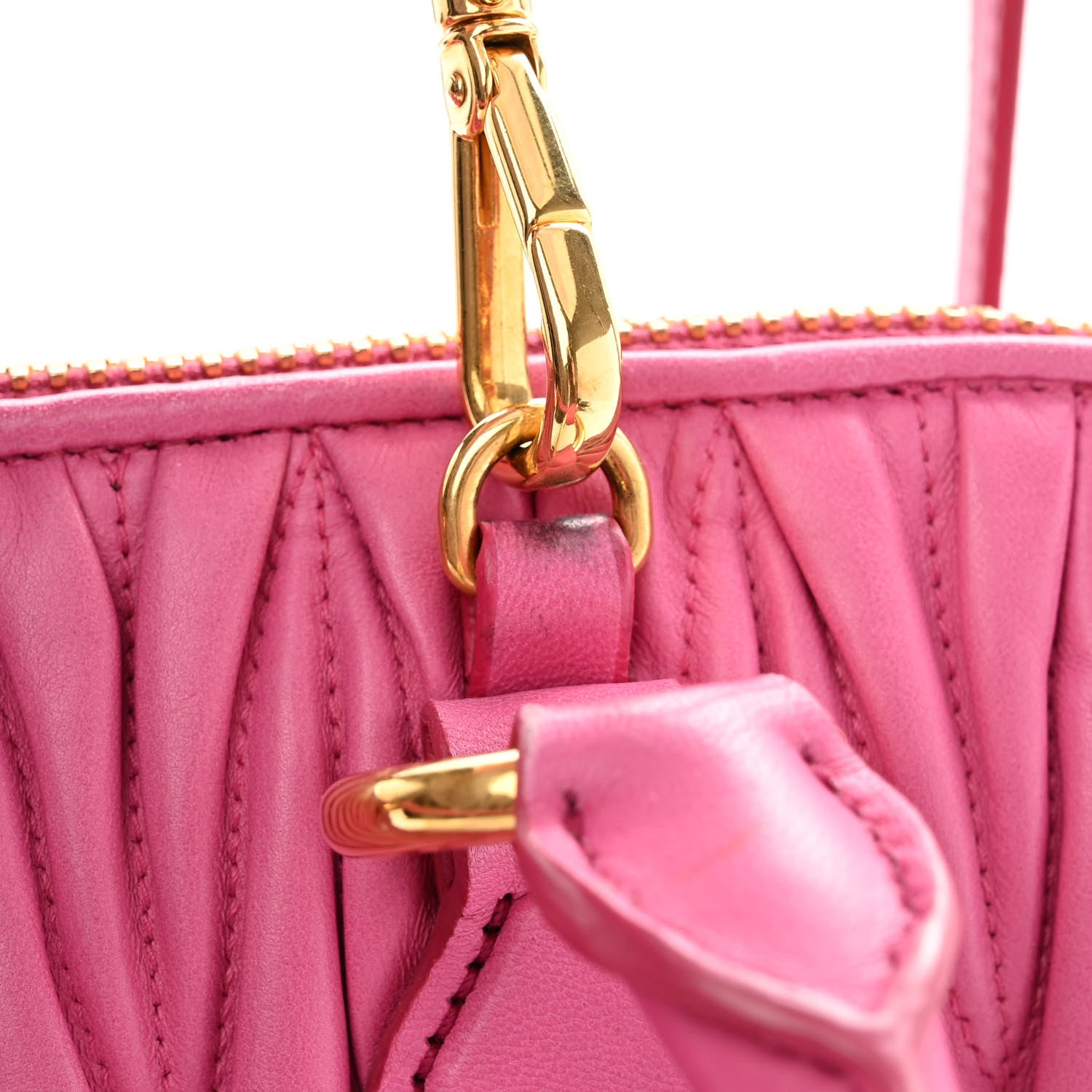 Miu Miu Nappa Matelasse Lux Mini Crossbody Tote Peonia 14 of 15