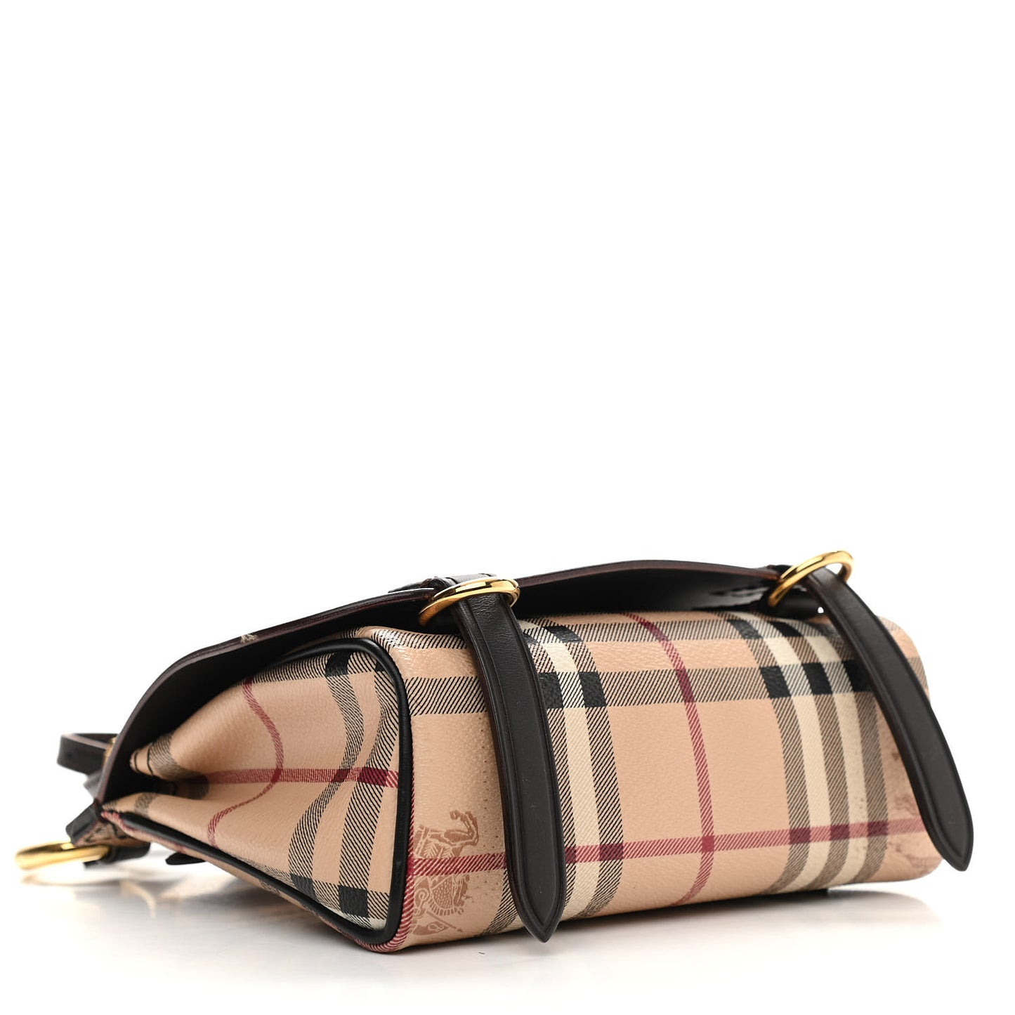 Haymarket Check Large Bridle Saddle Bag Dark Clove Brown