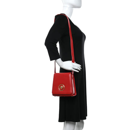 Versace Calfskin Crossbody Bag Red 2 of 12