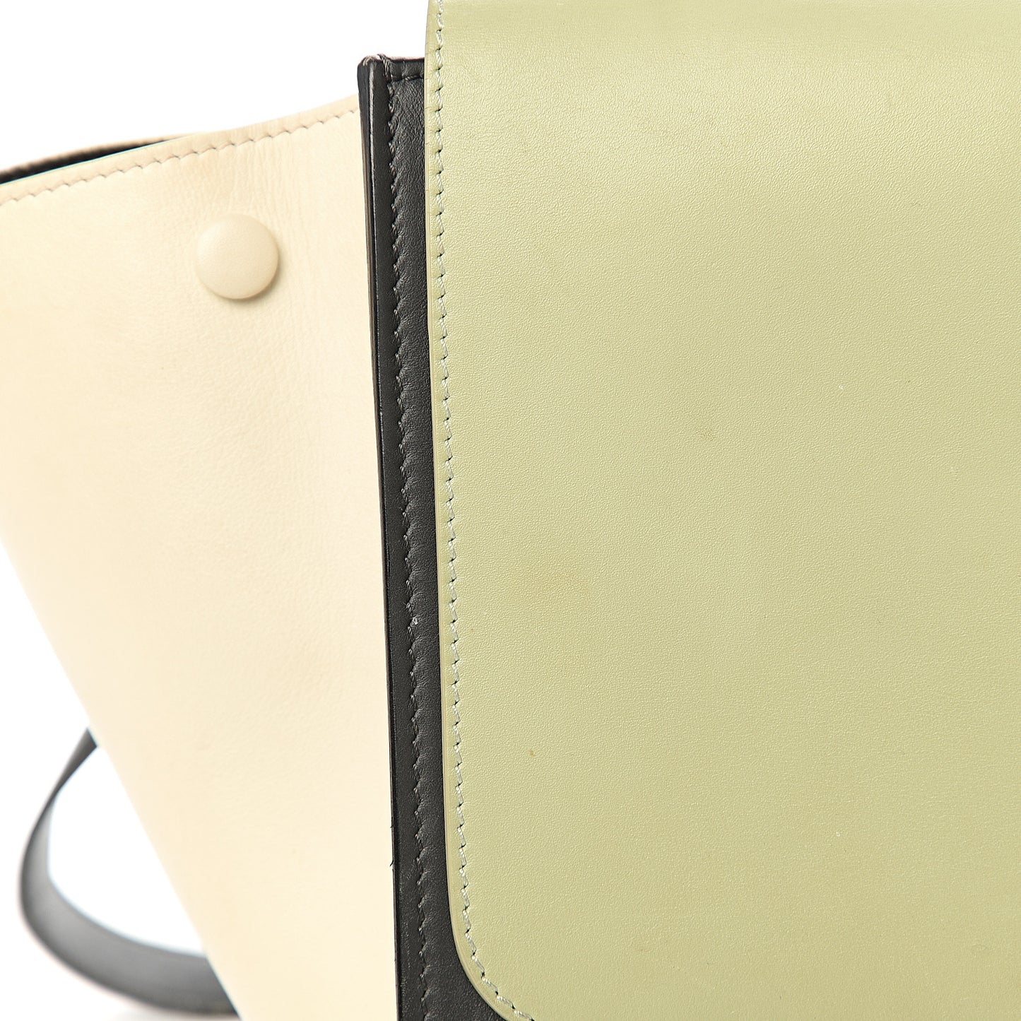 Smooth Calfskin Medium Tri-Color Trapeze Pistachio