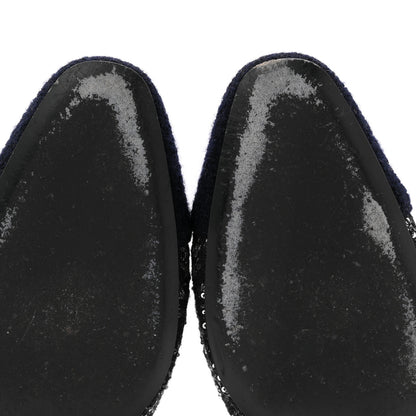 Chanel Tweed Sequin Cap Toe CC Slingback Pumps 38 Black White Silver 11 of 14