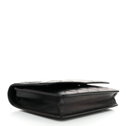 Chanel Calfskin Quilted Cambon Wallet on Chain WOC Black Silver 4 of 11