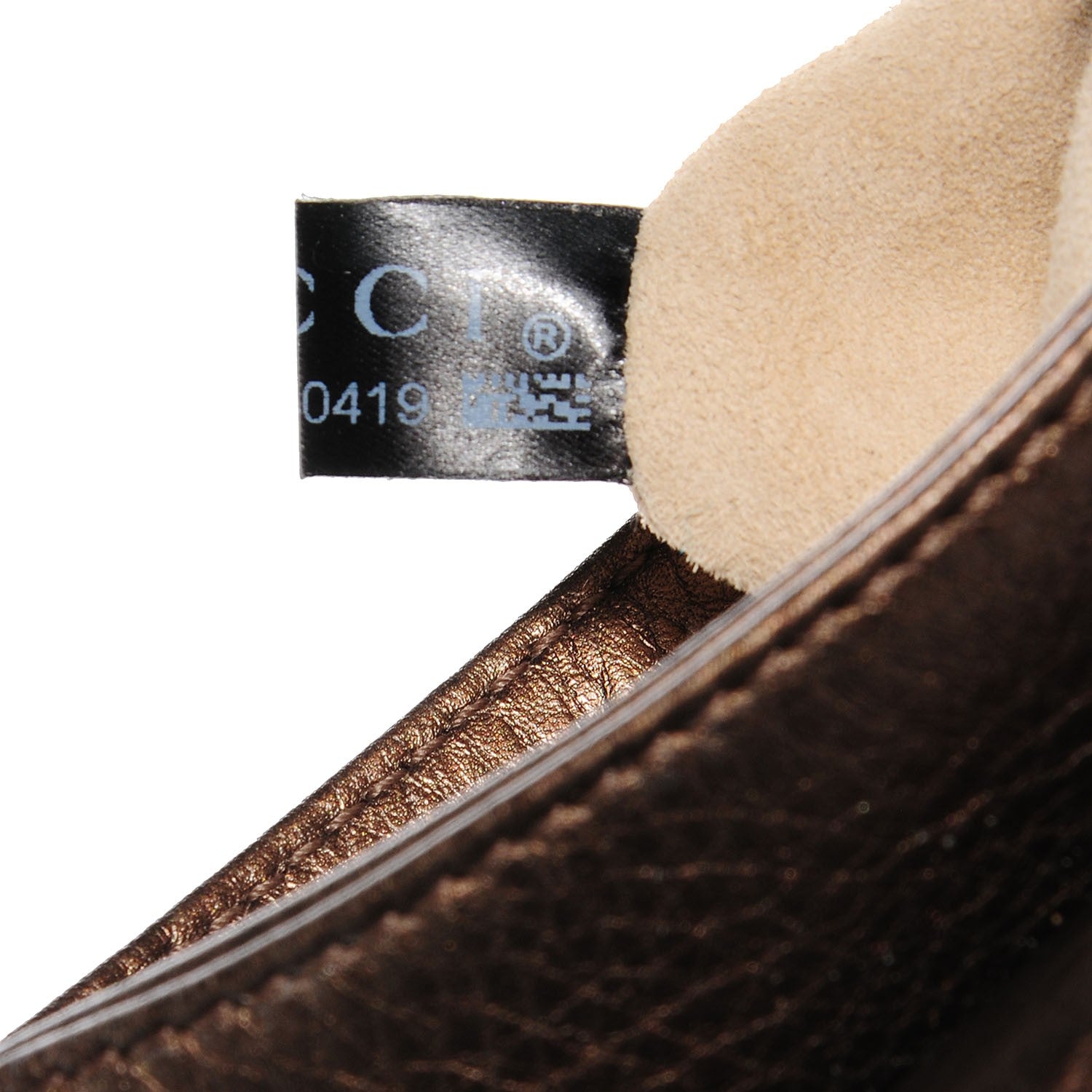 Gucci Metallic Pebbled Calfskin Small 1973 Chain Shoulder Bag Winter Leaf 9 of 9