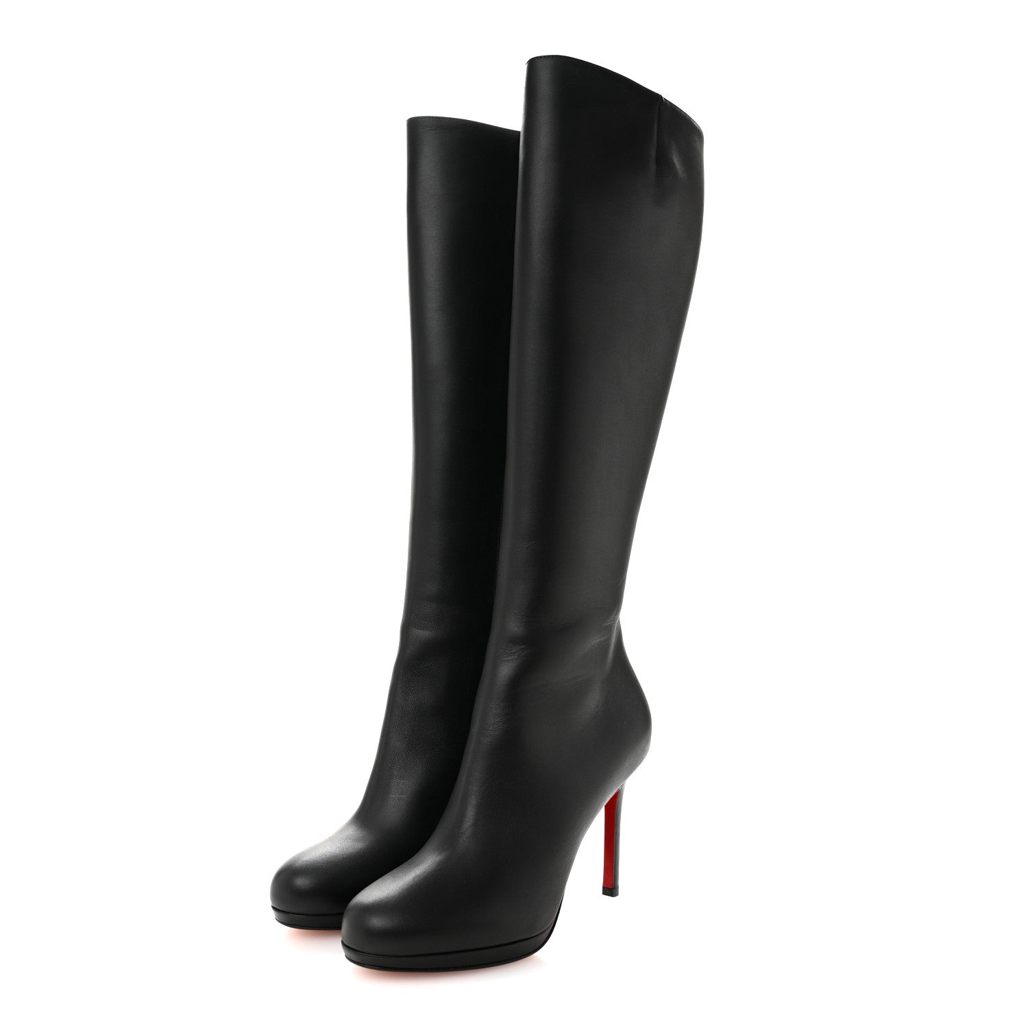 Christian Louboutin Calfskin Botalili 120 Tall Boots 36 Black