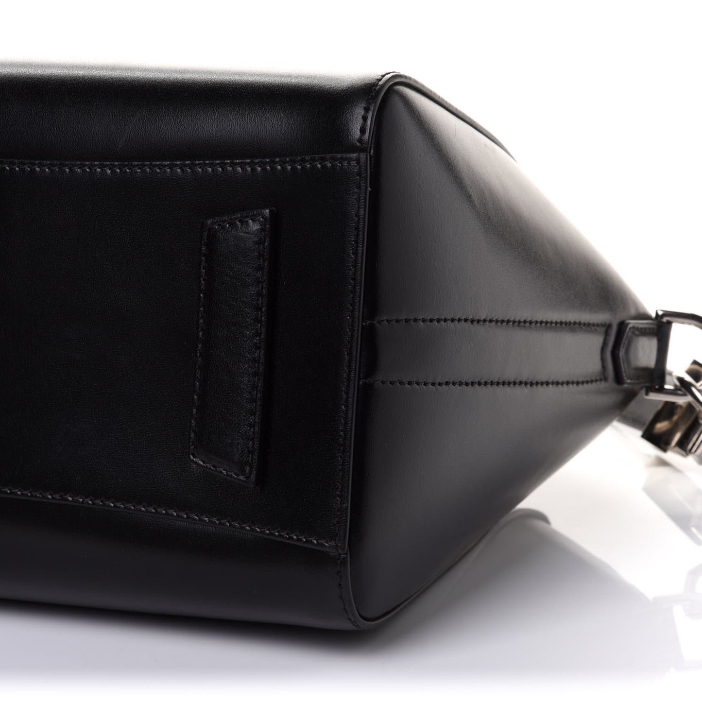 Shiny Lord Calfskin Small Antigona Black