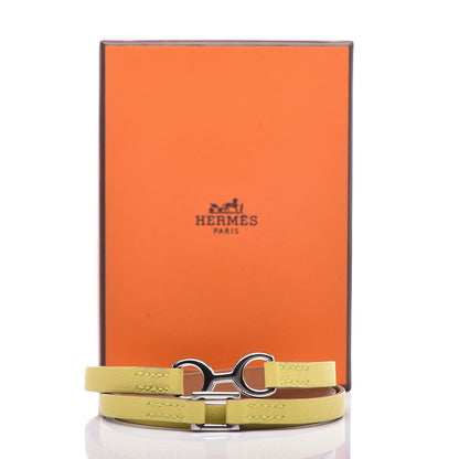 Hermes Swift Dandy Pavane Wrap Bracelet XS Lime 6 of 6