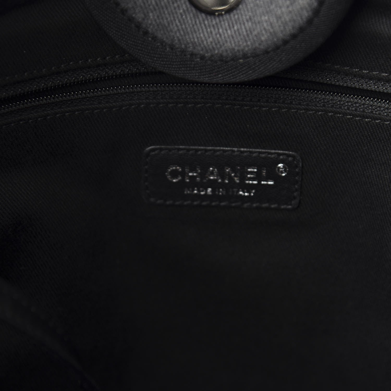 Chanel Canvas Sequin Medium Deauville Tote Charcoal 7 of 10