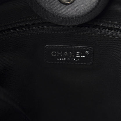 Chanel Canvas Sequin Medium Deauville Tote Charcoal 7 of 10