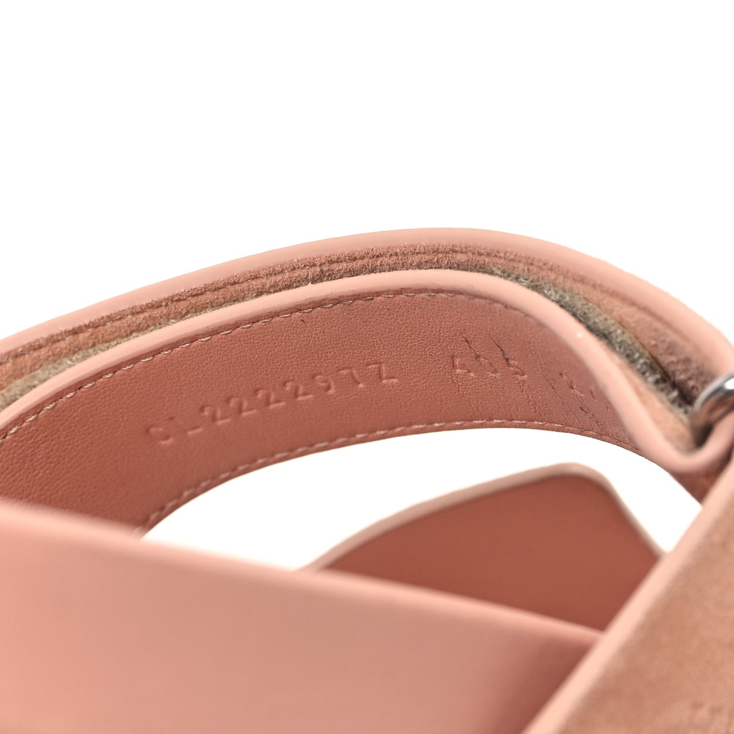 Suede Goatskin Womens Chypre Sandals 40.5 Nude