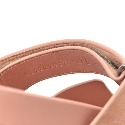 Hermes Suede Goatskin Womens Chypre Sandals 40.5 Nude 9 of 12