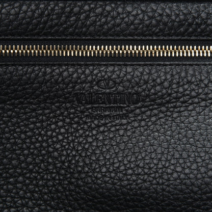 Valentino Garavani Pebbled Calfskin Medium Rockstud Tote Black 6 of 6
