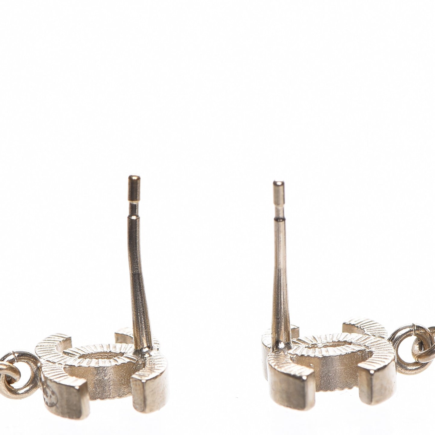 Resin CC Drop Earrings Gold Black White