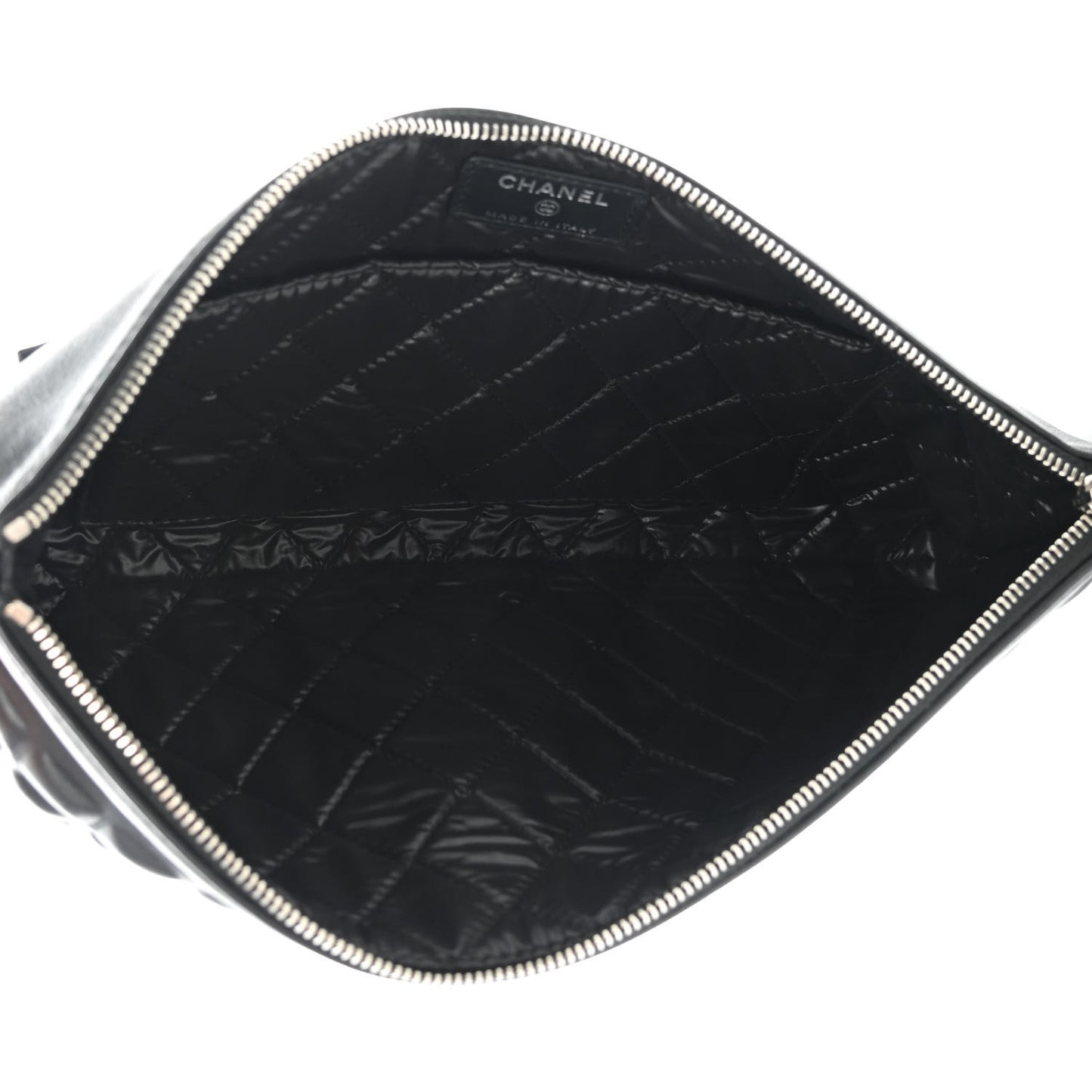 Metallic Calfskin Keyboard Pouch Black
