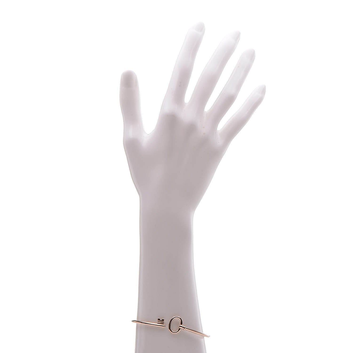 Tiffany 18K Rose Gold Keys Wire Bracelet 2 of 7