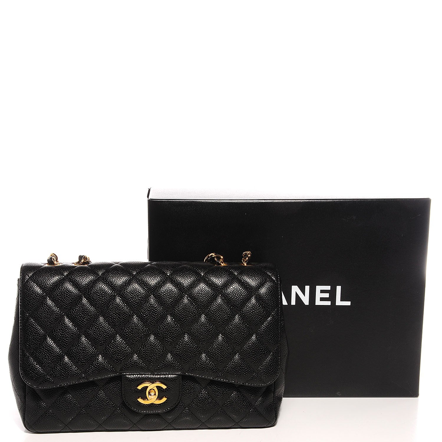 Chanel Caviar Jumbo Single Flap Black 5 of 11