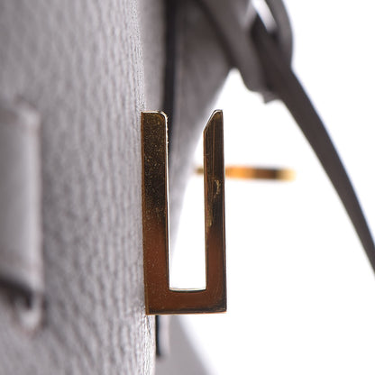 Hermes Taurillon Clemence Birkin 35 Etain 25 of 41
