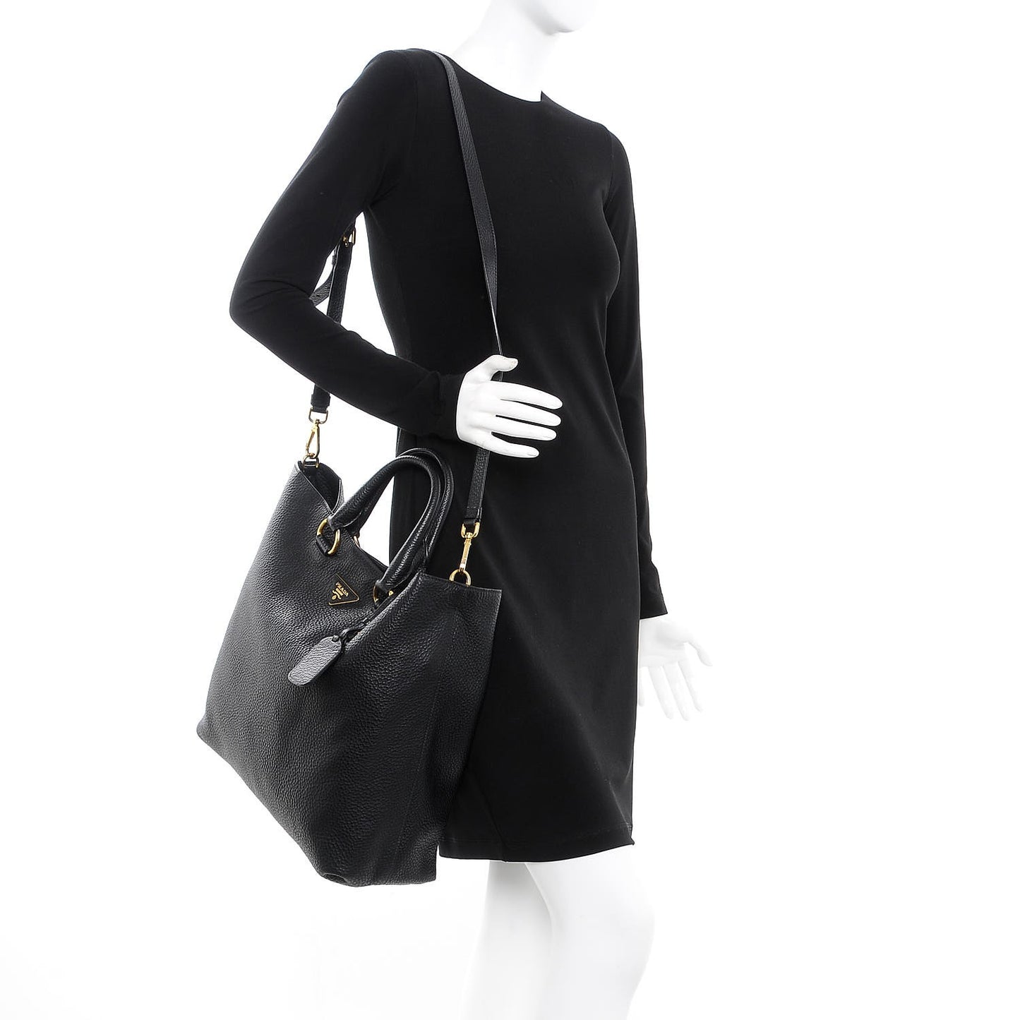 Vitello Daino Tote Nero Black