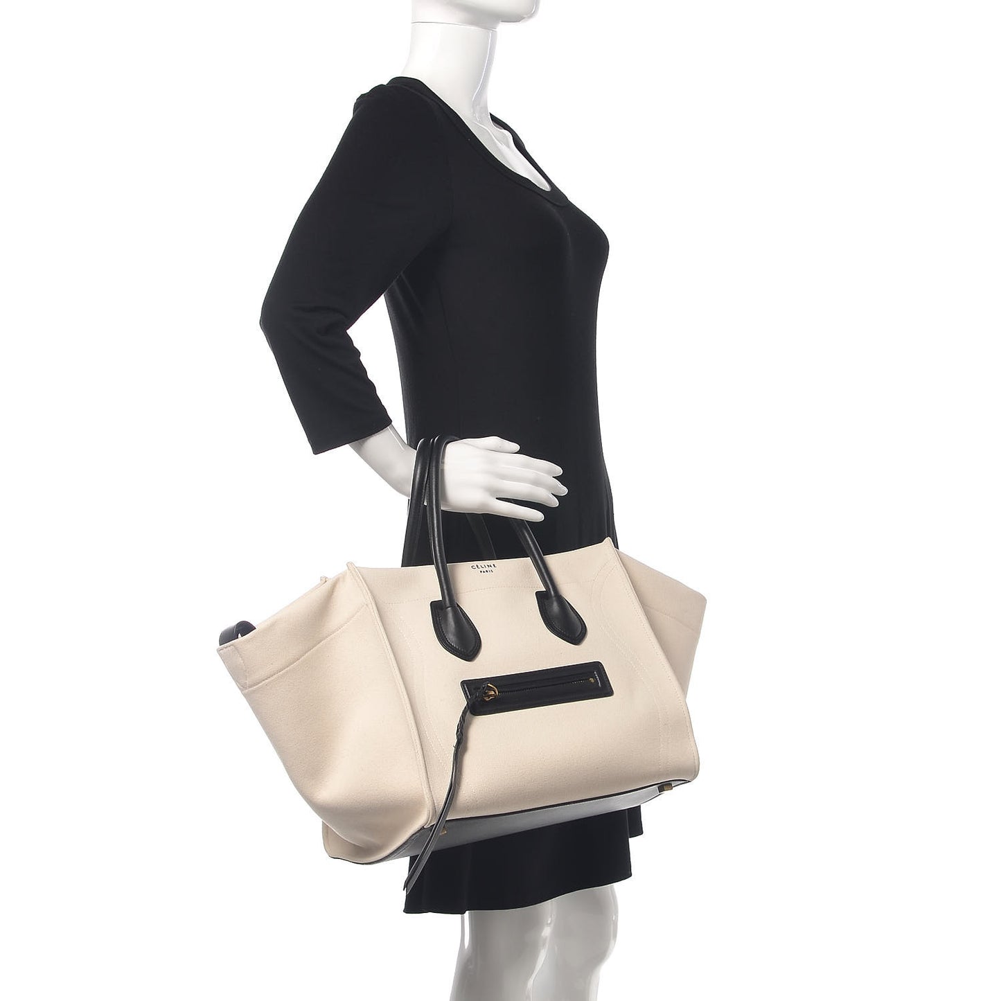 Washed Canvas Medium Phantom Luggage White