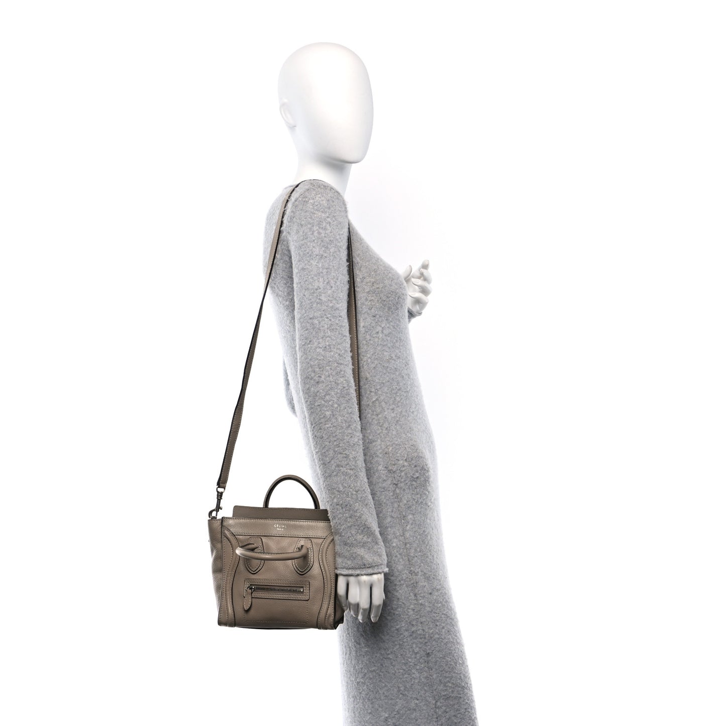 Drummed Calfskin Nano Luggage Dune