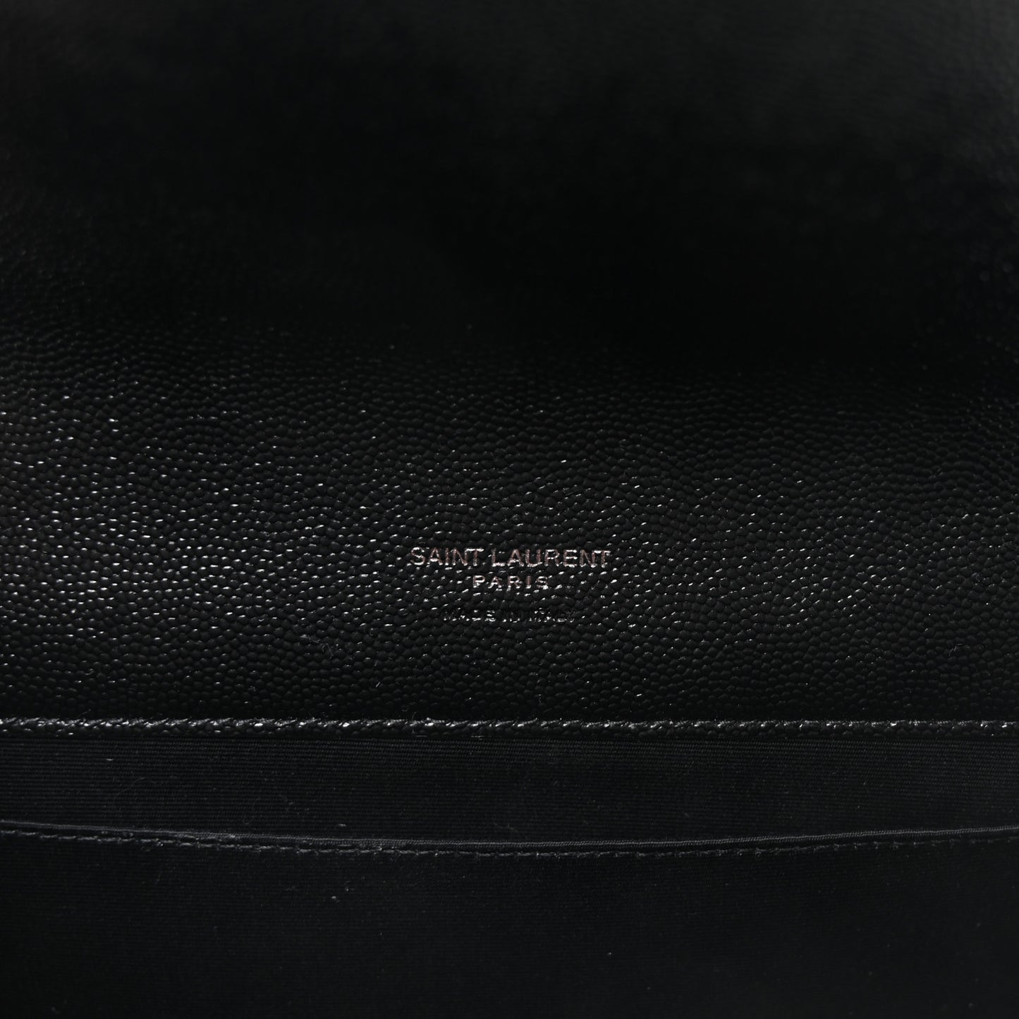 Grain De Poudre Matelasse Chevron Monogram Monochrome Envelope Clutch Black