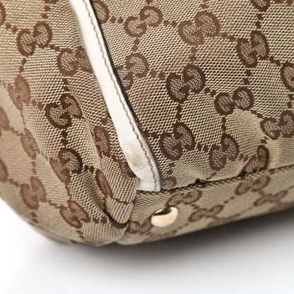 Gucci Monogram D Gold Ring Tote White 12 of 16