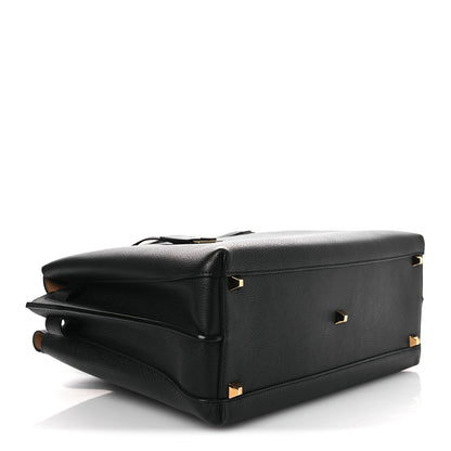 MCM Grained Calfskin Large Milla Tote Black 4 of 9
