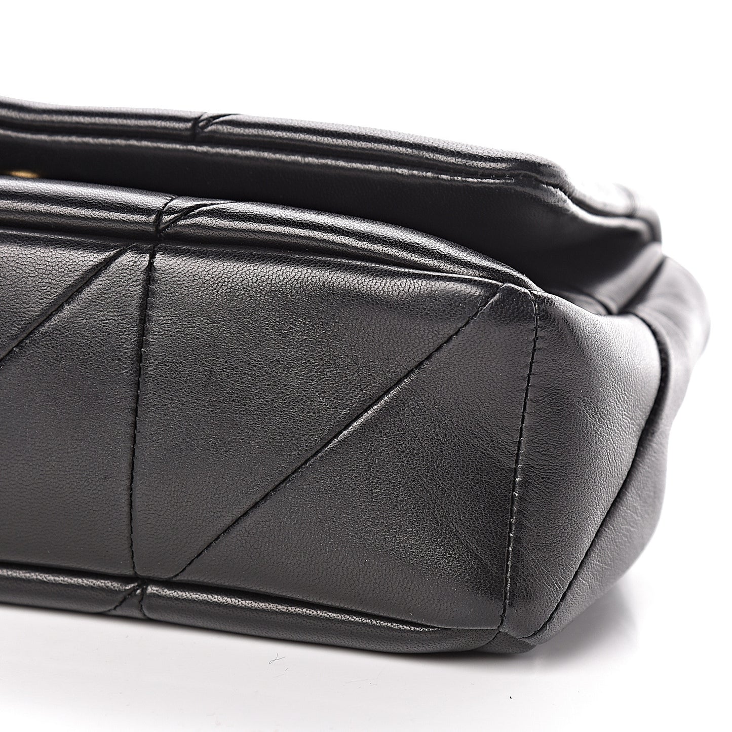 Lambskin Patchwork Monogram Small Jamie Black