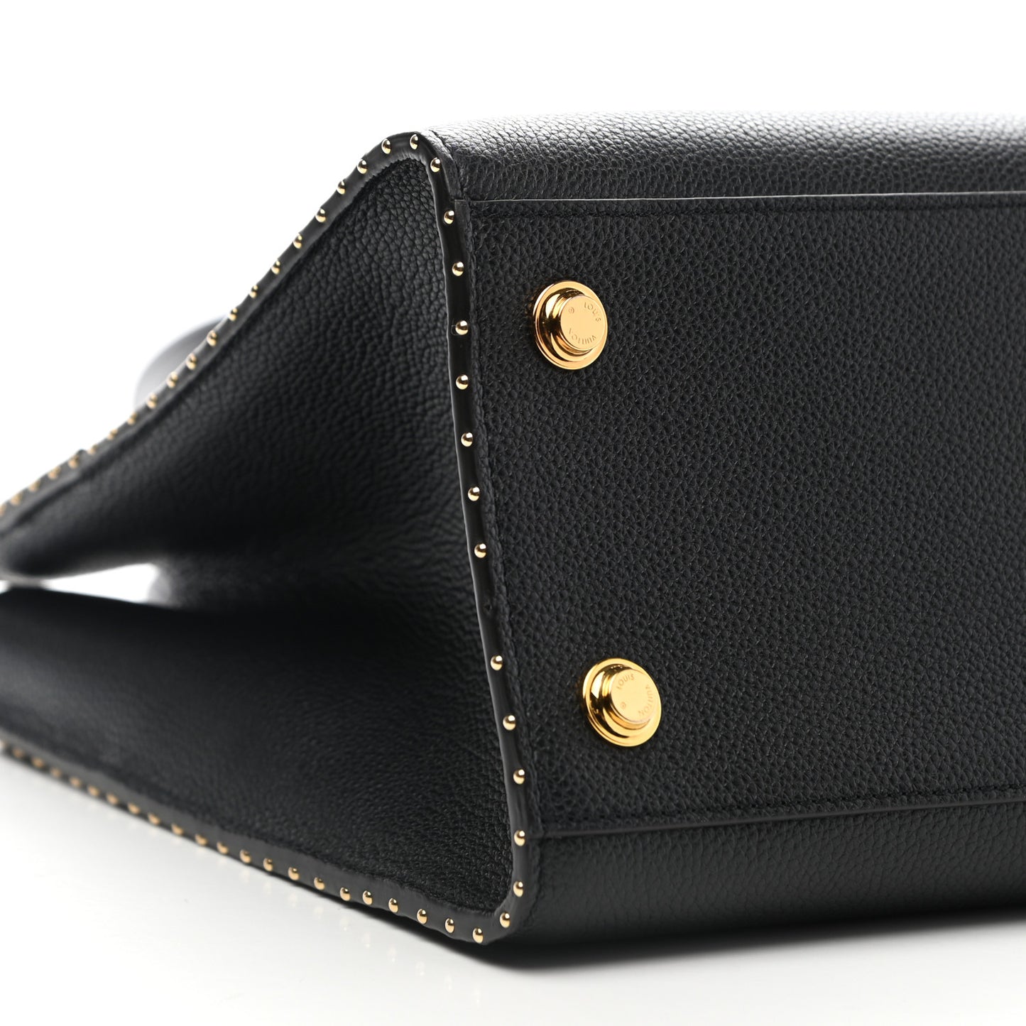 Calfskin Studded City Steamer MM Black