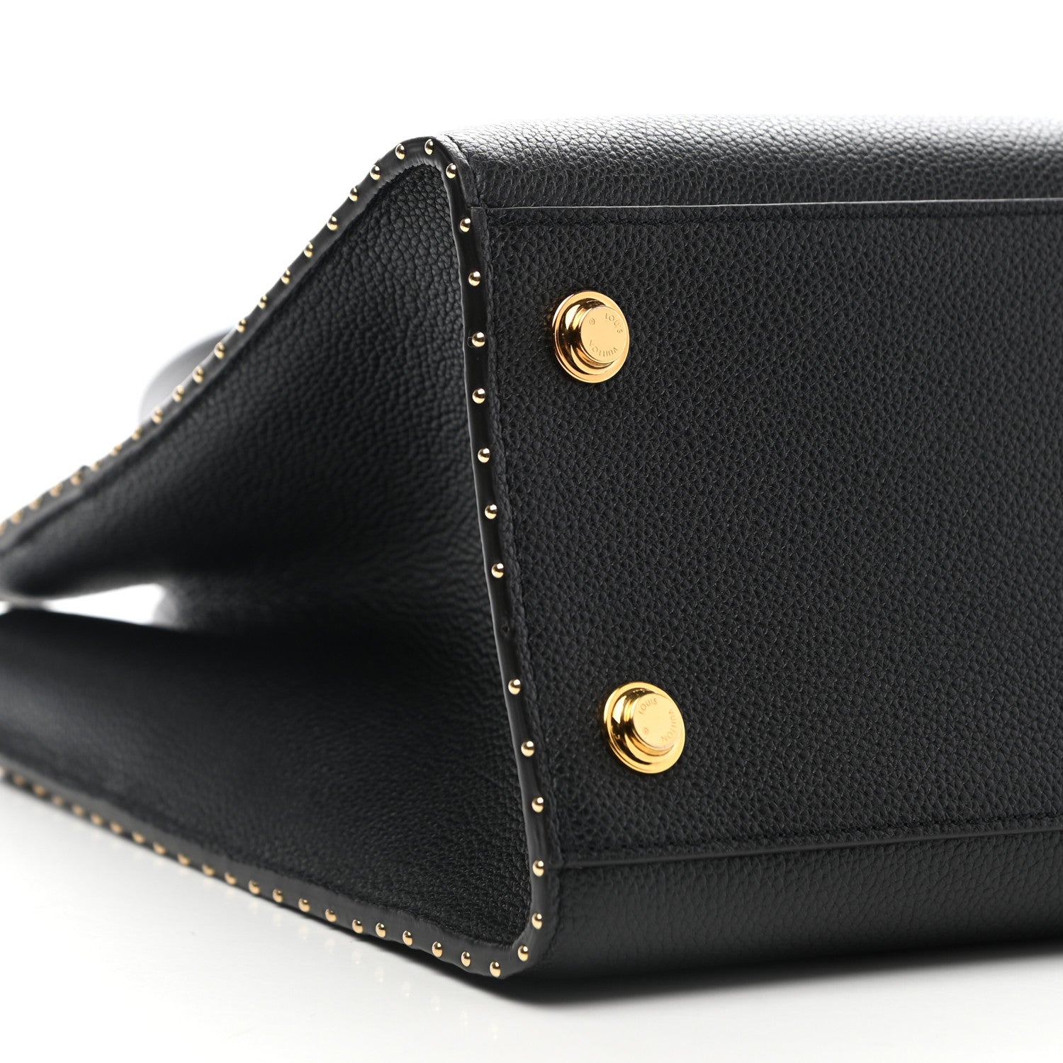 Louis Vuitton Calfskin Studded City Steamer MM Black 8 of 10