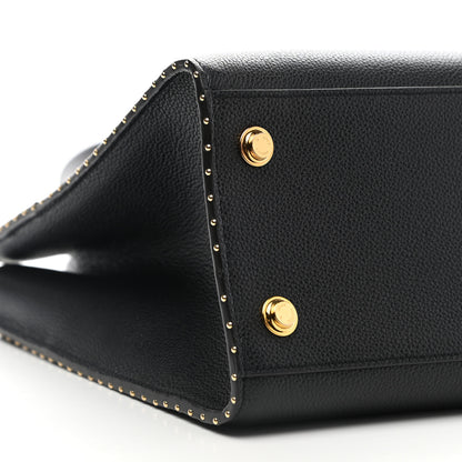 Louis Vuitton Calfskin Studded City Steamer MM Black 8 of 10