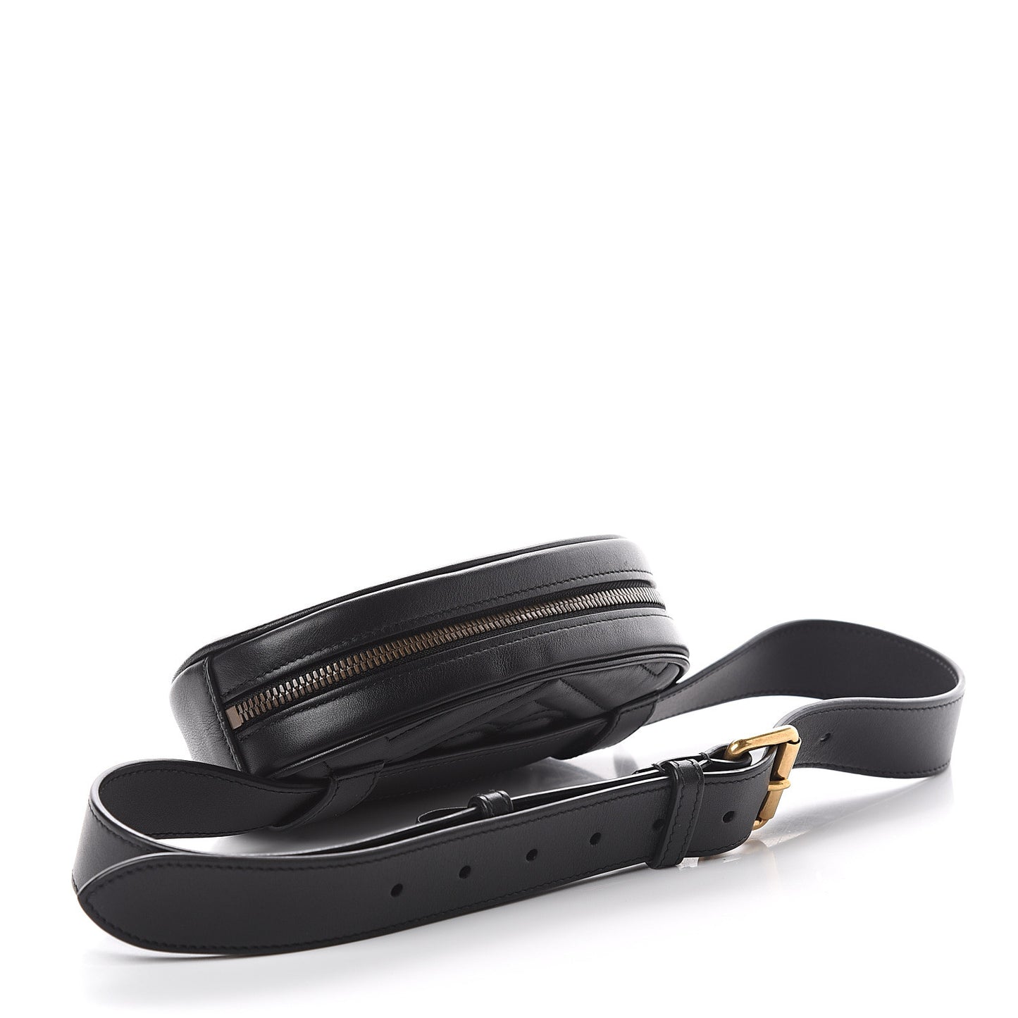 Calfskin Matelasse GG Marmont Belt Bag 85 34 Black