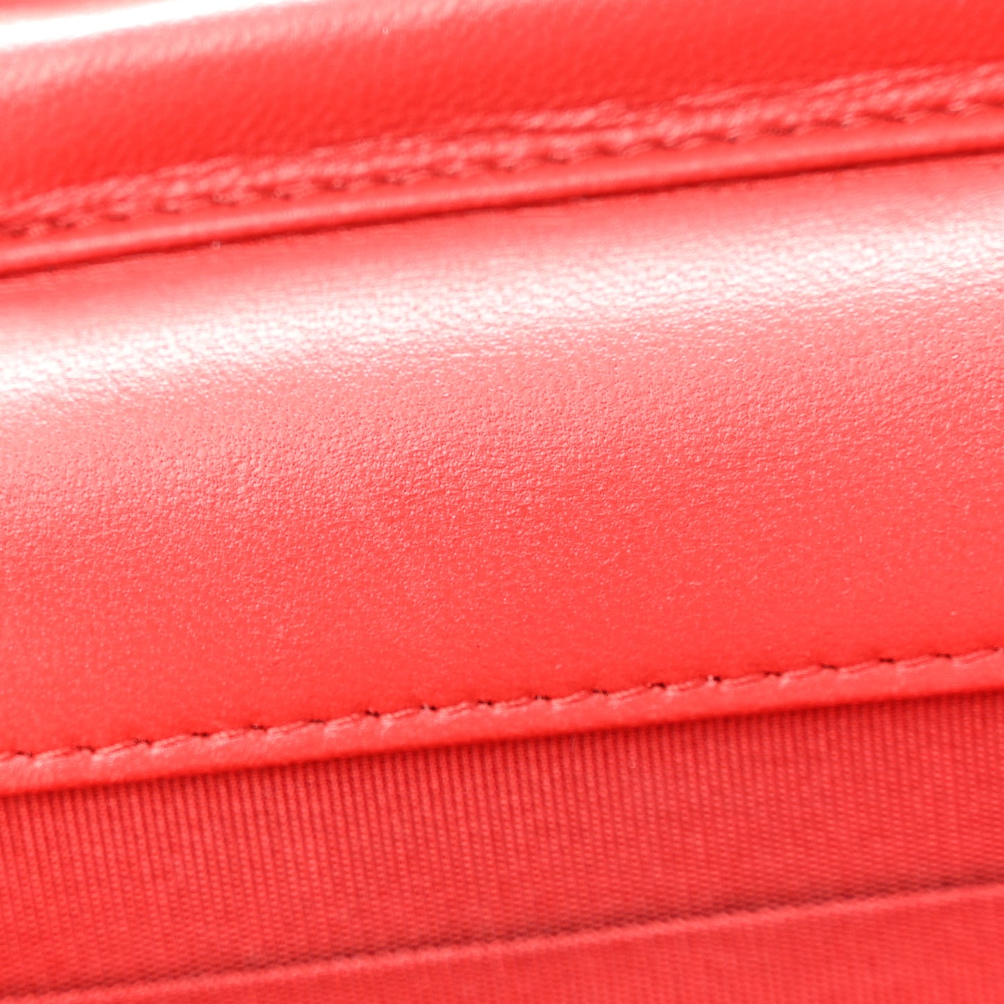 Lambskin Quilted Boy Wallet On Chain WOC Red