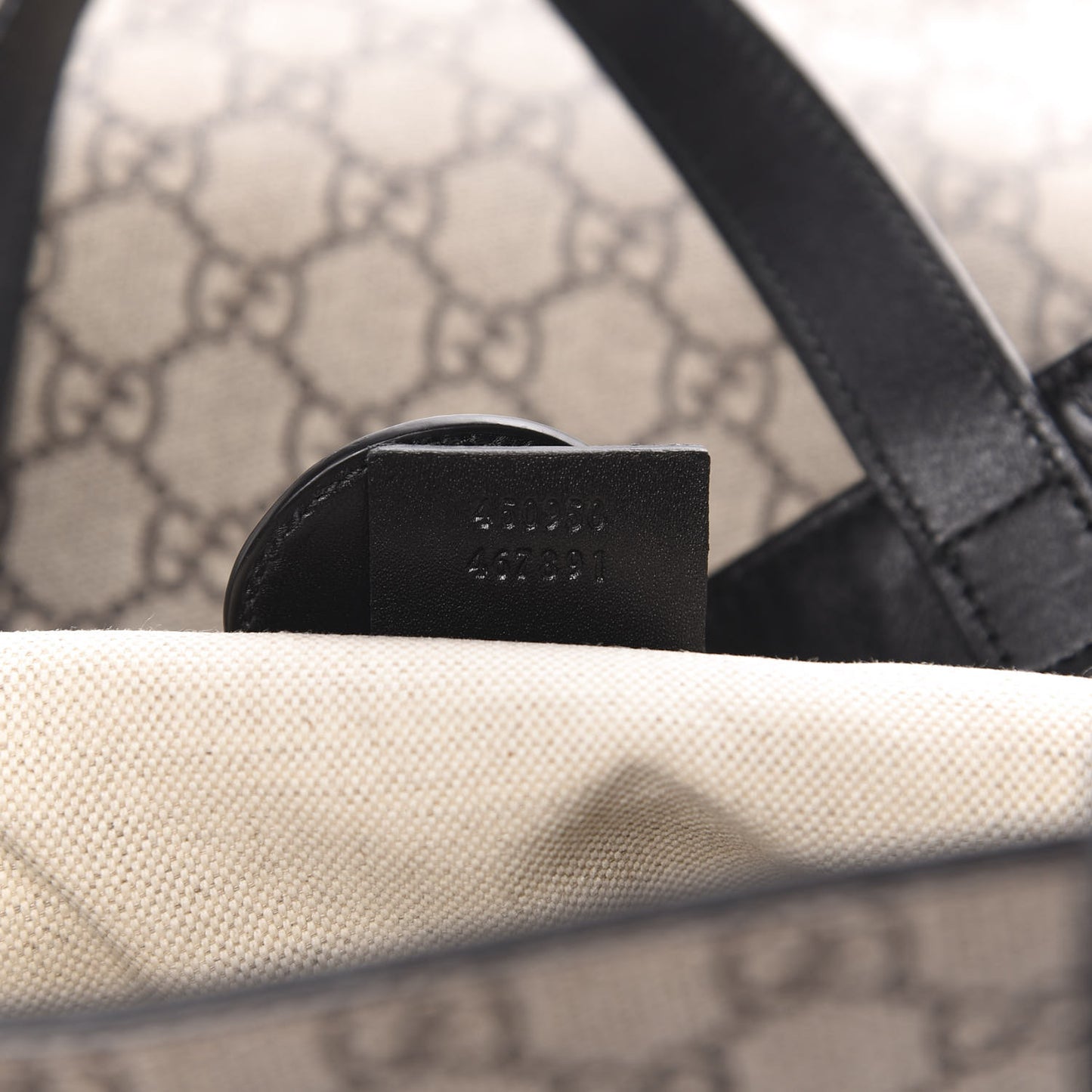 Soft GG Supreme Monogram Kingsnake Vertical Tote Black