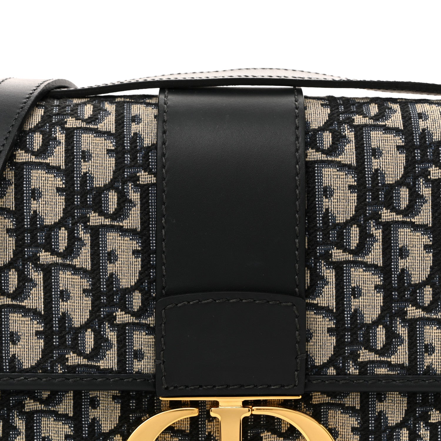 Christian Dior Oblique 30 Montaigne Flap Bag Blue 8 of 13